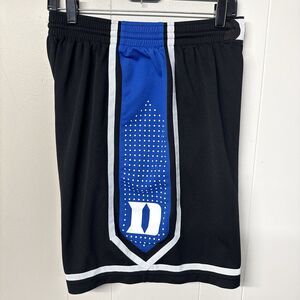 Duke Blue Devils Shorts Black Blue White NCAA Basketball Nike Swoosh Men M EUC